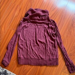 Maroon Cowl Neck Lightweight Sweater